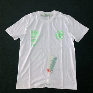 Off-White Men Back Printed Logo White T-Shirt "M"